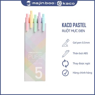 Set 5 bút Kaco Green Pure Pastel mực đen