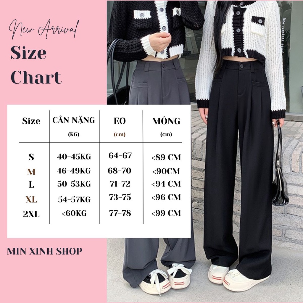 Quần Culottes Ống Rộng Nữ Thiết Kế Túi Vuông Suông Dài Lưng Cao Khóa Trước 1 Khuy Chất Tuyết Mưa Vitex Cho nữ