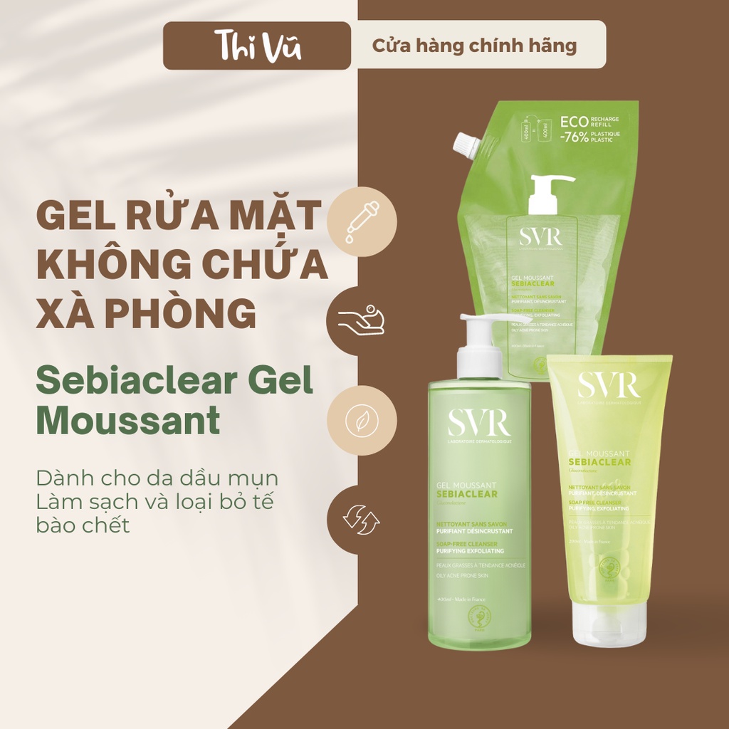 Sữa rửa mặt S.V.R, sữa rửa mặt cho da dầu mụn - Thi Vũ