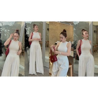 Áo ba lỗ hai lớp dáng dài chất cotton