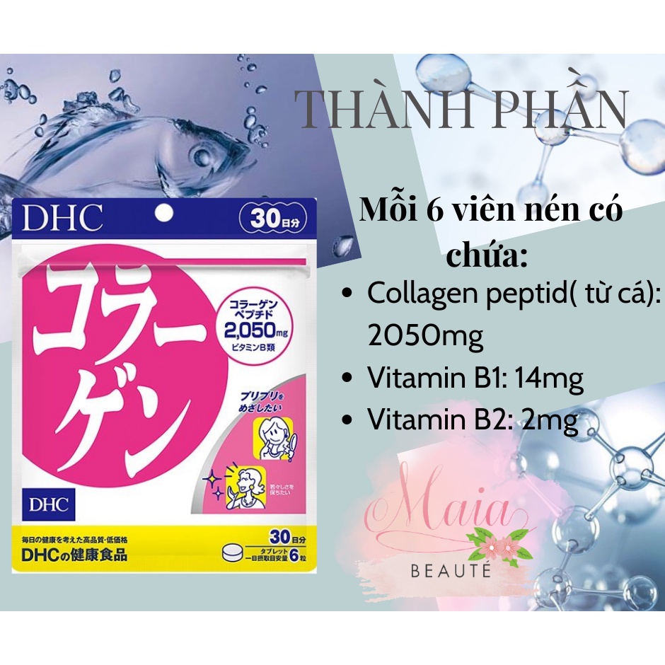Viên uống Collagen DHC giúp làm đẹp da, chống lão hóa