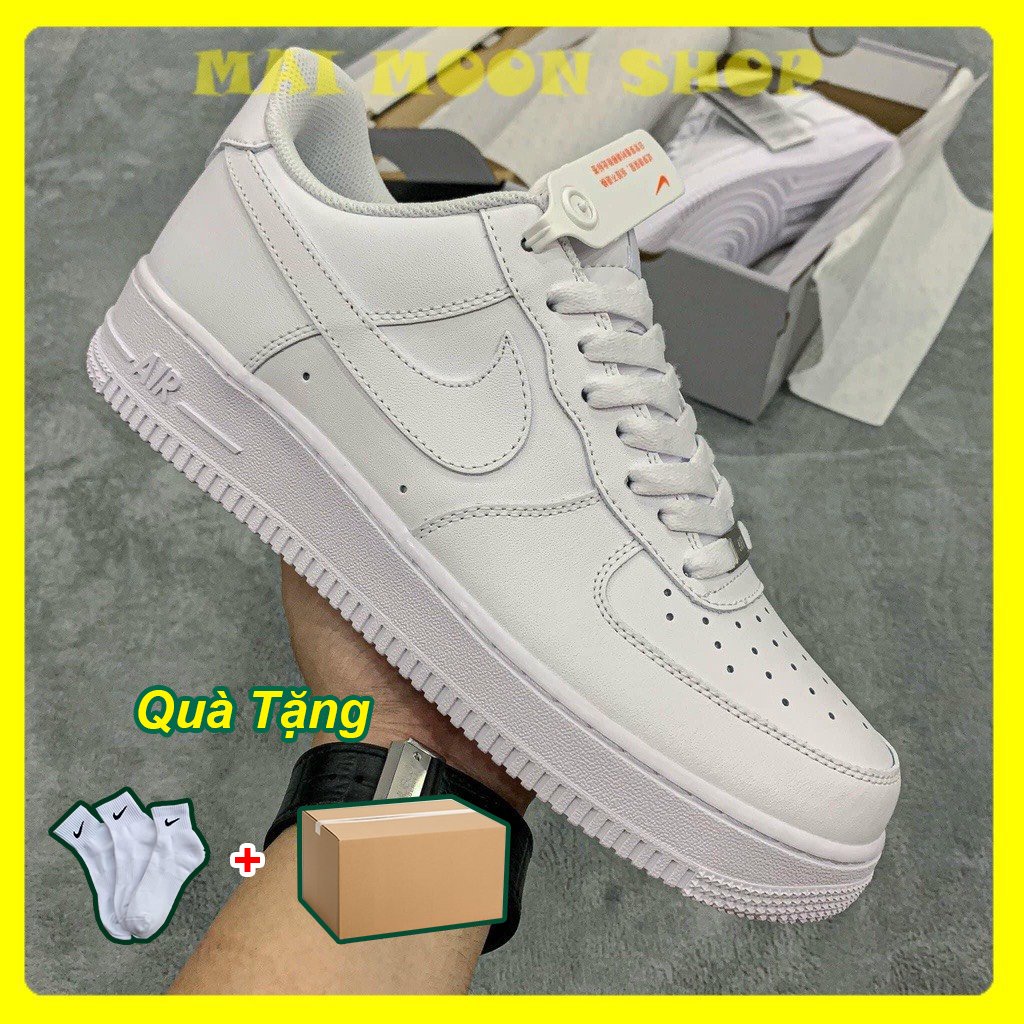 Giày Air Force 1 Low 07 All White Must Have Iteam Basic , Giày AF1 Trắng Đế Air Bản Cao Cấp Full Size Nam Nữ 36-43