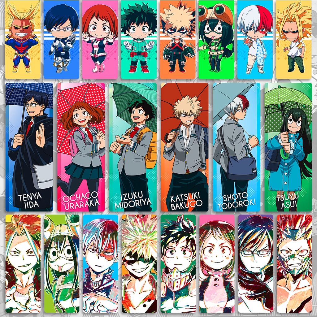 Bộ bookmark nhiều mẫu HỌC VIỆN SIÊU ANH HÙNG - MY HERO ACADEMIA - Boku no Hero Academia - bookmark kẹp sách anime manga
