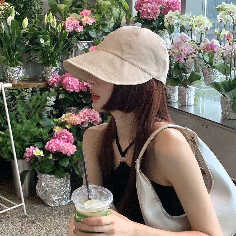 Mũ Chống Nắng mùa hè Hàn Quốc Vải Mềm Có Dây Rút Thoáng Khí Thời Trang Nhiều Màu - Hata24h