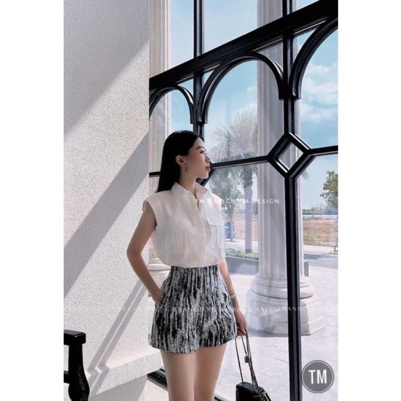 Quần short dạ tweed loang hàng qc loại 1