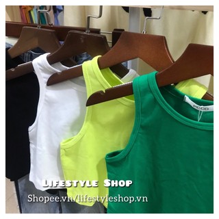 Áo croptop 3 lỗ thun Poco hàng QC