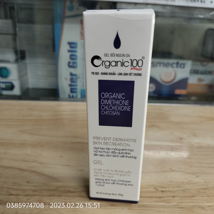 Gel Bôi Mờ Sẹo Thâm- Kháng Khuẩn và Nhanh Lành Vết Thương Organic100 tuýp 20g