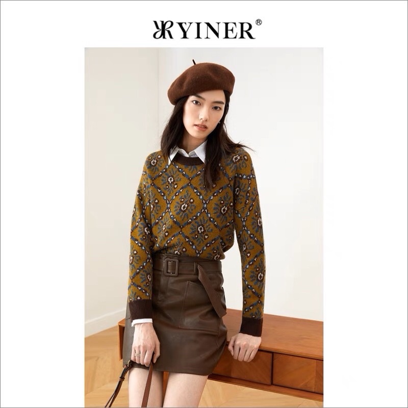 Áo len hoạ tiết Yiner