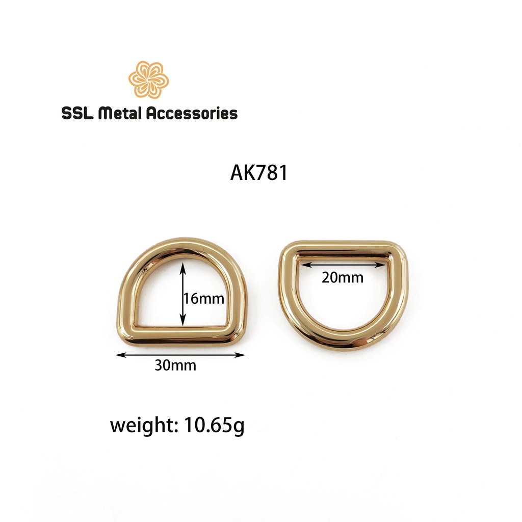 Set 3 khoen hợp kim cao cấp Alloy D ring AK781-G1-5B