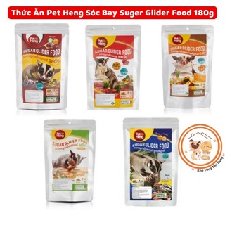  Thức ăn sóc bay Pet Heng Food sugar glider cho sóc bay,nhím,thơm ngon dinh dưỡng yoanf diện 5 vị nhập Thailan gói 180gr 