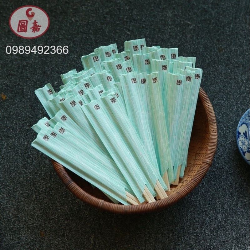 Bao đũa giấy màu trơn dùng 1 lần ở trong nhà hàng, bao đũa 500 tờ