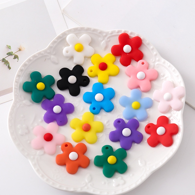 <Video Review> Charm Phụ Kiện Hình Bông Hoa Jibbitz Làm Móc Treo Vòng Tay Phụ Kiện Tóc Điện Thoại Khay Đựng Bút DIY G059