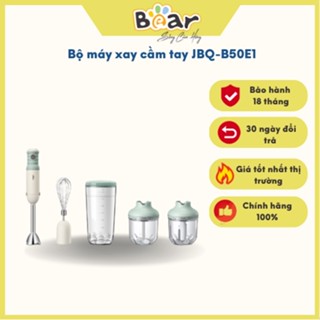 Bộ Máy Xay Đa Năng Xay Ăn Dặm Bear-JBQ-B50E1, Xay Cháo, Xay tỏi ớt, Đánh Trứng Cầm Tay Tiện Lợi