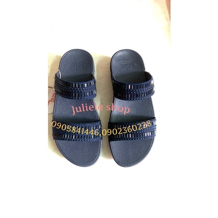 Dép quai ngang ủi đá xanh đen