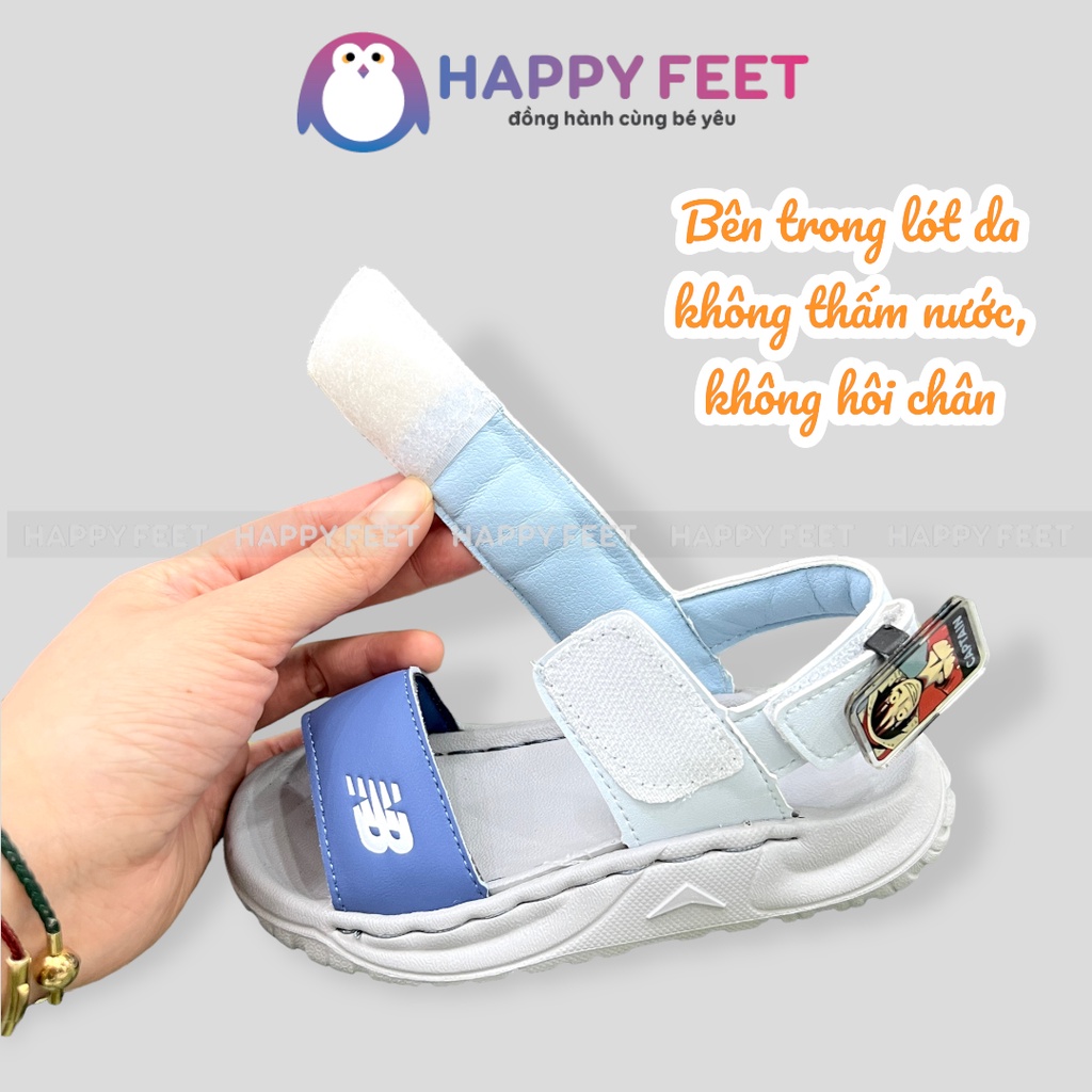 Dép quai hậu cho bé trai bé gá,i xăng đan siêu nhẹ chống trơn không thấm nước cho bé 2-10 tuổi - Happy Feet No612