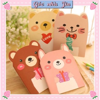 Sổ tay tai gấu cute dễ thương
