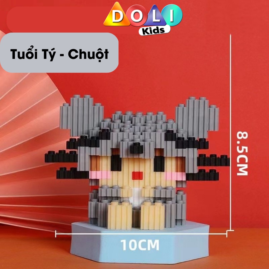 Mô Hình Lắp Ráp 12 Con Giáp 3D Hoạt Hình DoliKids Đồ Chơi Lắp Ghép Mô Hình Mini Phát Triển Trí Tuệ Bé