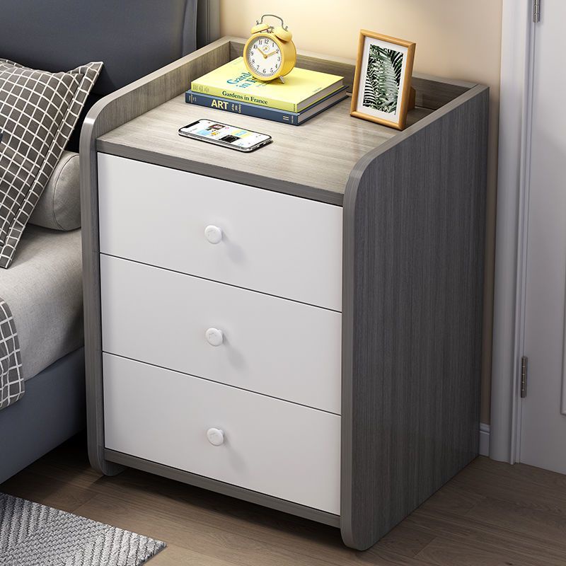 Tủ đầu giường phòng ngủ gia đình tủ đựng đồ mini màu đỏ lưới đa năng