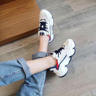 Giày thể thao đế sóng độn đế 7cm hàng cao cấp - giày thể thao nữ, giày sneaker nữ độn đế 7cm balen fullbox