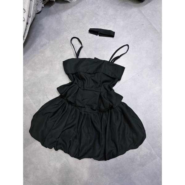 Đầm Hai Dây Thiết Kế Có Dây Cổ Kèm Ảnh Thật