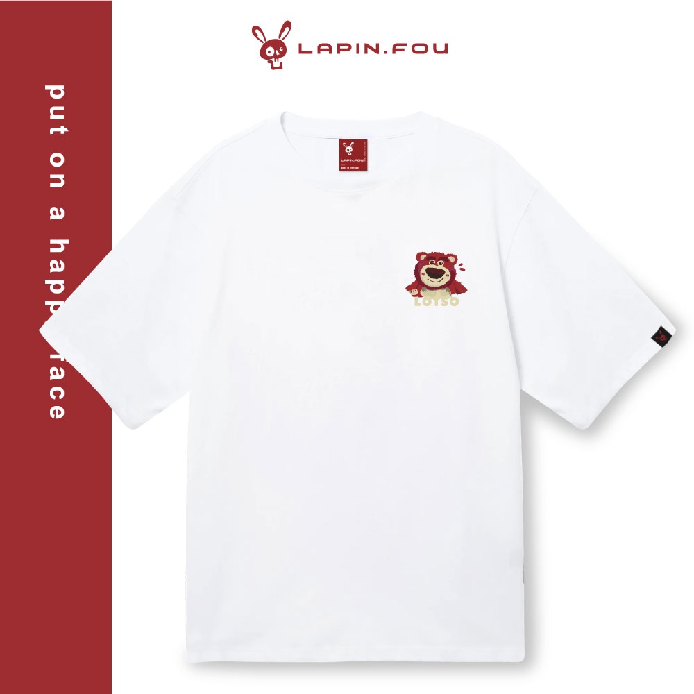 Áo Thun Unisex Nam Nữ Local Brand - Lapin.Fou Gấu Dâu Strawberry Bear Lotso