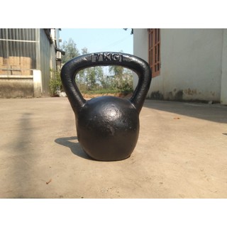 Quả tạ bình vôi. tạ ấm gang đúc 7kg sơn đen