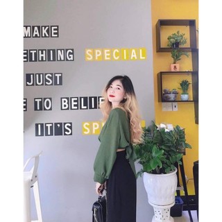 Áo croptop nơ lưng
