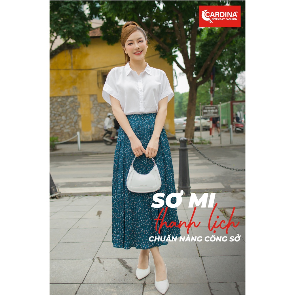 Áo Sơ Mi Nữ 𝐂𝐀𝐑𝐃𝐈𝐍𝐀 Đồ Công Sở Chất Thô Tơ Nhật Cao Cấp Cổ Đức Dáng Suông Che Khuyết Điểm