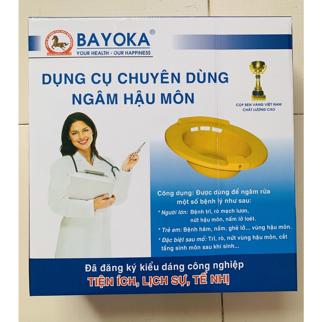 Bồn ngâm rửa hậu môn, trĩ, rửa vết mổ..Bayoka