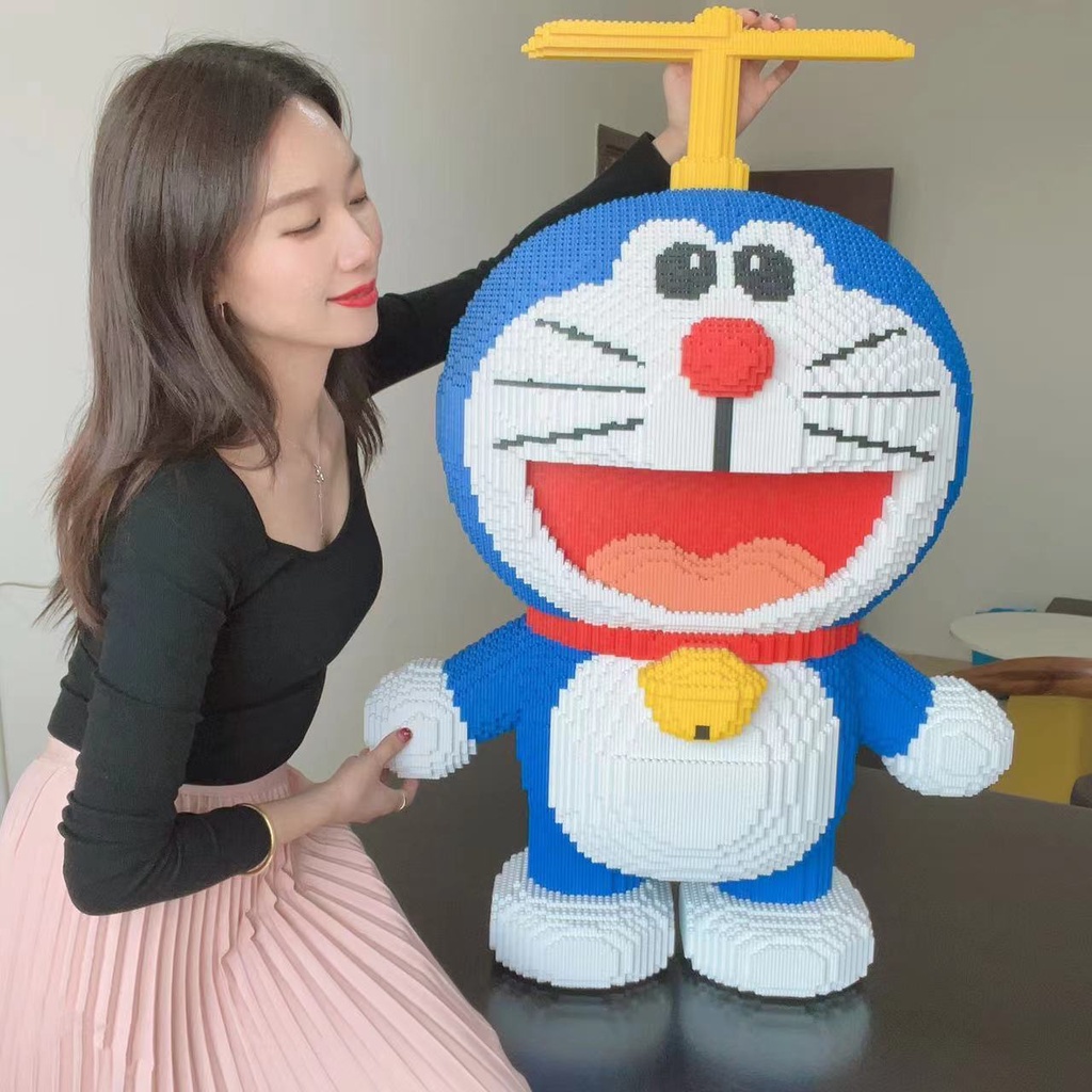 Mô hình lắp ráp Doraemon Size LỚN 22 đến 70cm Đồ trang trí Decor đáng yêu có tặng búa