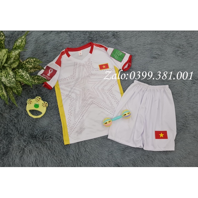 BỘ VIỆT NAM ĐỎ TRẺ EM - ÁO BÓNG ĐÁ ĐỘI TUYỂN VIỆT NAM TRẺ EM TỪ 7-53KG