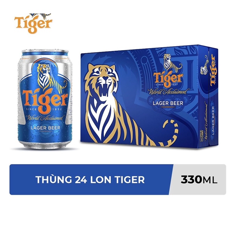 Bia Tiger xanh 330ml/lon ( Hỏa tốc )