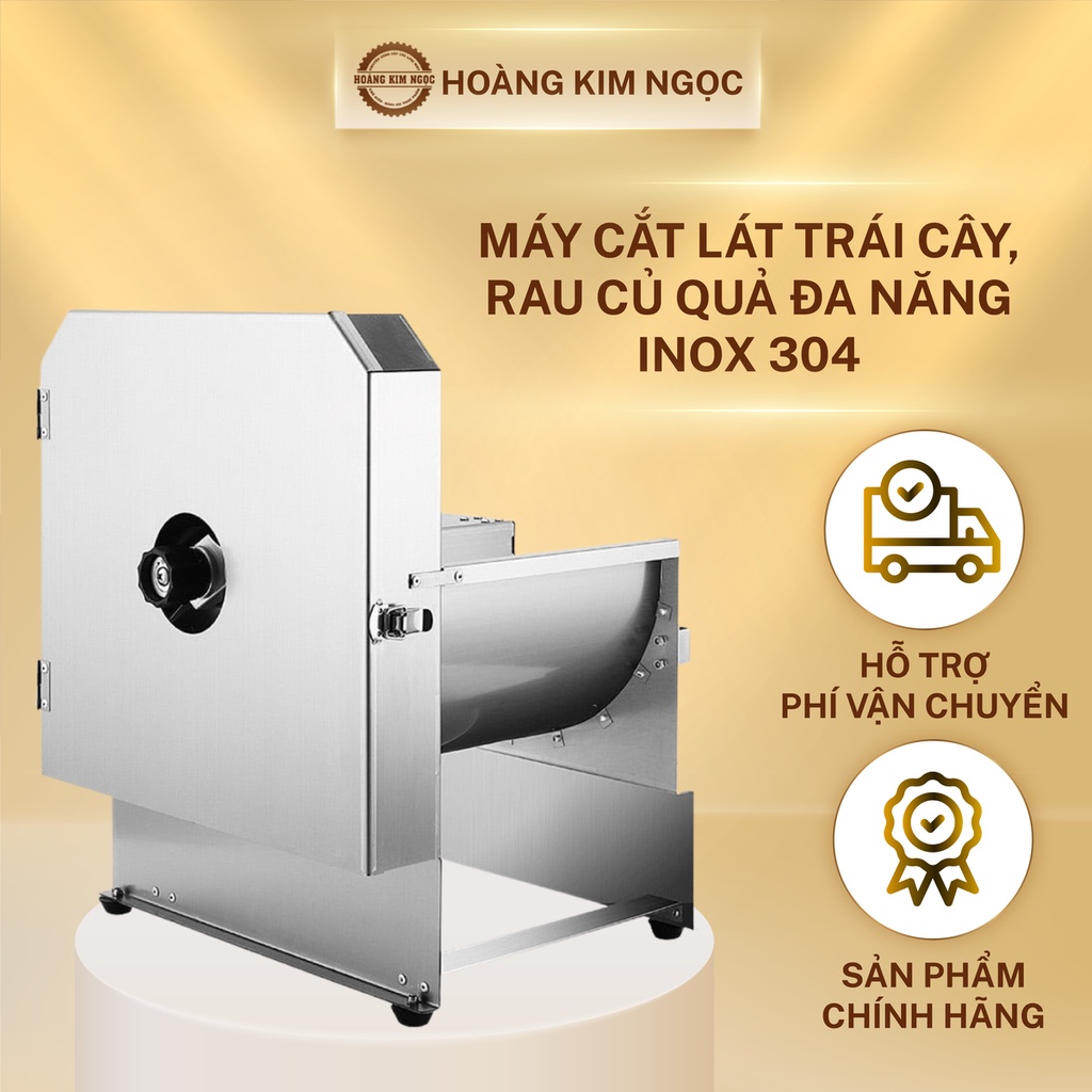 Máy cắt lát trái cây, rau củ quả đa năng - INOX 304 - Hoàng Kim Ngọc