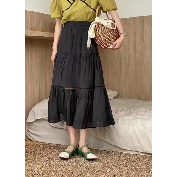 Chân váy lụa hàng QC siêu xinh