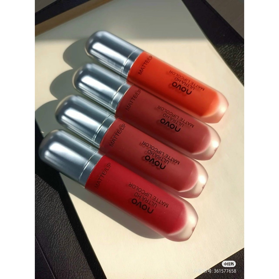 Son kem Novo 08 chính hãng siêu mềm mịn môi không khô môi