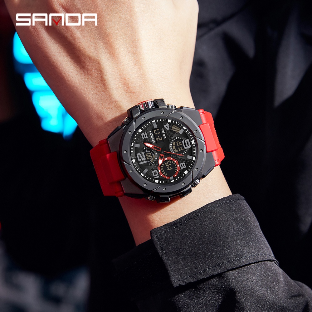 Sanda Đồng Hồ quartz Nam Đa Năng Chống Thấm Nước sd9009