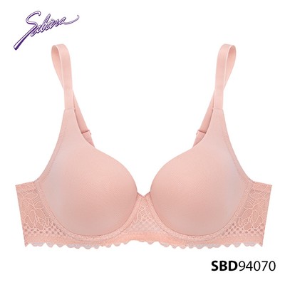 [SALE XẢ HÀNG] Áo Lót Mút Mỏng Cup Lớn Phối Ren Màu Cam Nhạt Perfect Bra By Sabina SBD94070