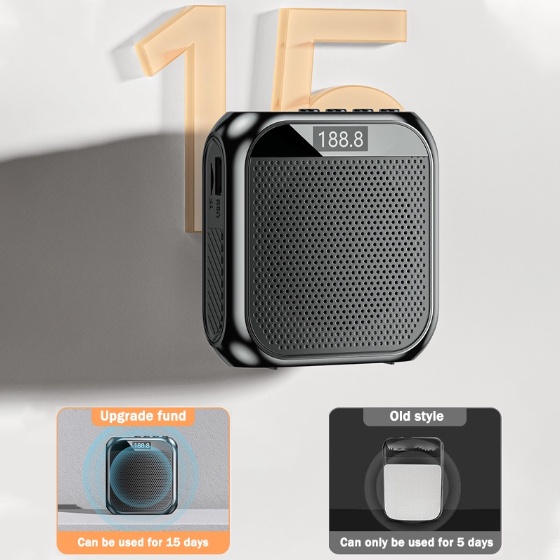 Bộ khuếch đại giọng nói  Loa thoại cá nhân di động đa chức năng 5W có màn hình micrô dành cho giáo viên