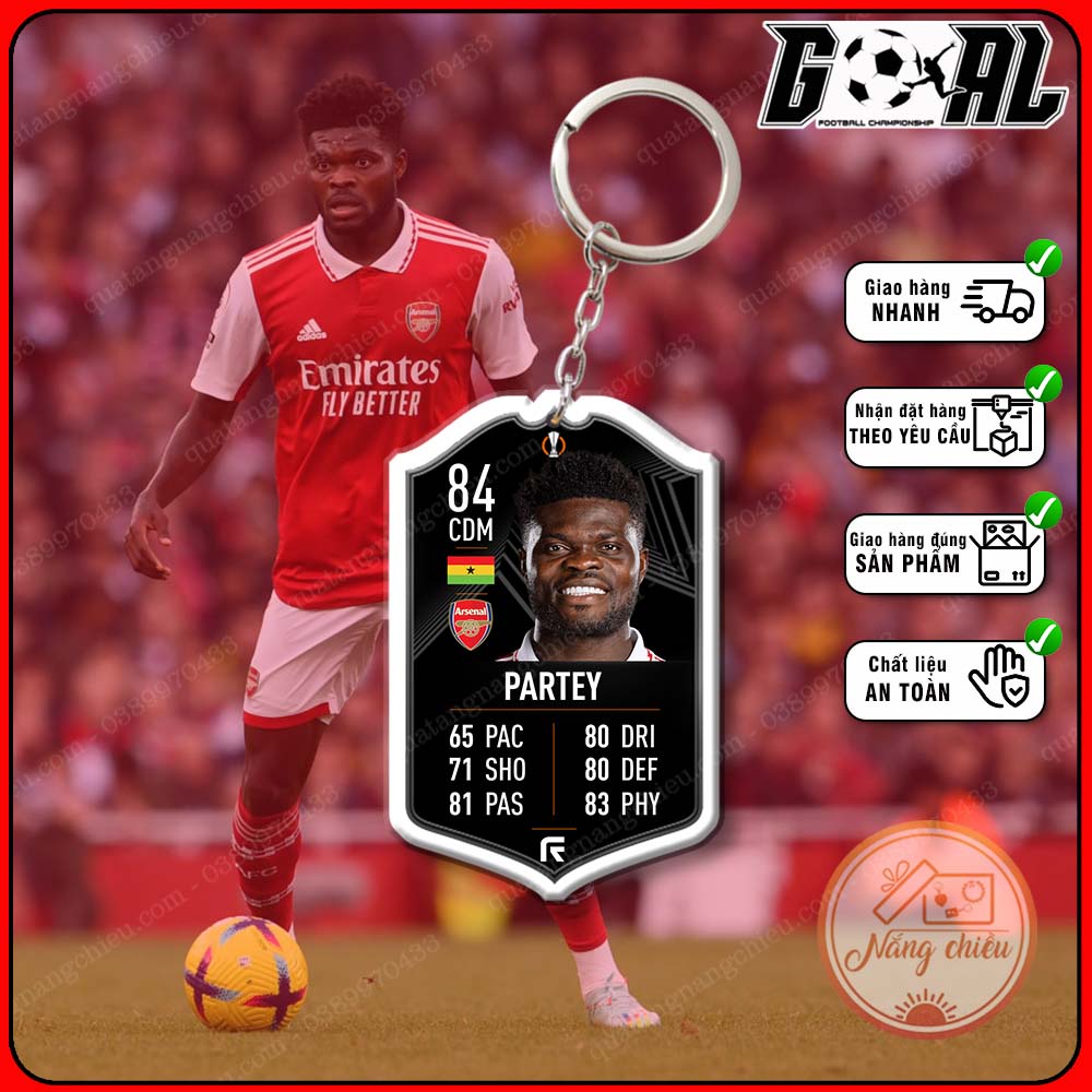 Fifaonline gaming- Cầu thủ yêu thích CLB Arsenal - móc khóa in hình cầu thủ Thomas Partey[16501-16525]