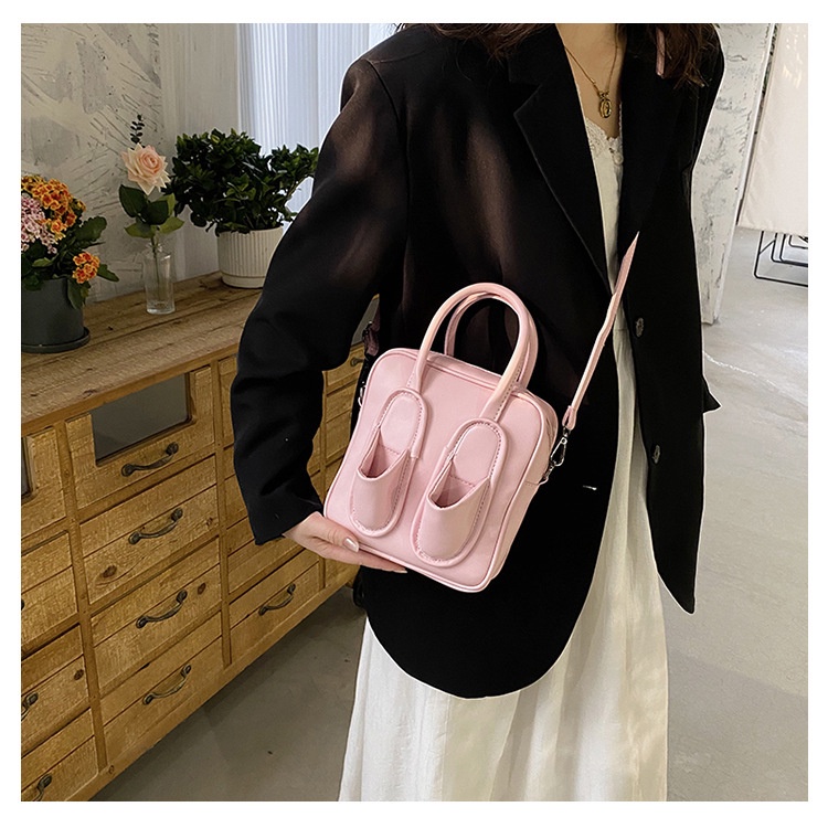 Mischa Túi Đeo Vai Hình Vuông Nhỏ Bằng Da PU Màu Trơn Thời Trang Hàng Mới