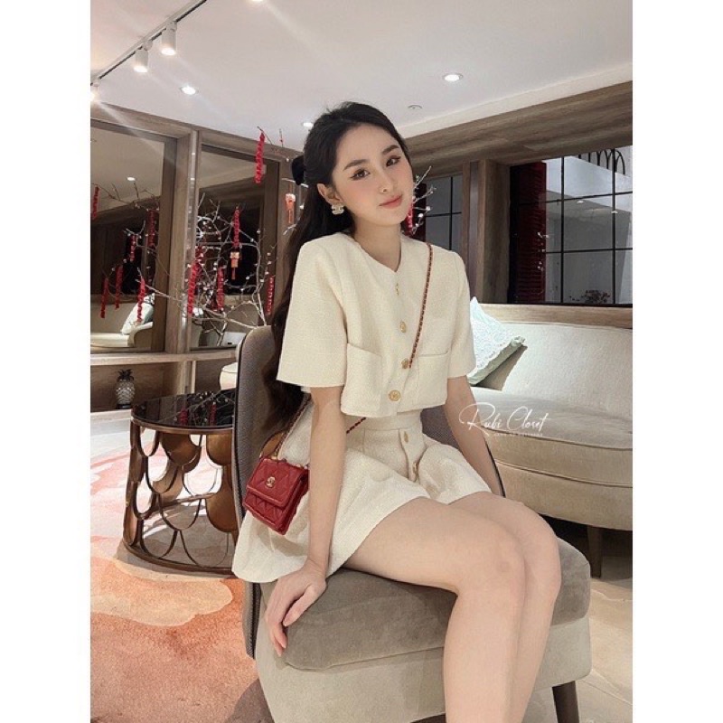 Set dạ mỏng xinh xinh/dạ crop/Chau.closet | BigBuy360 - bigbuy360.vn
