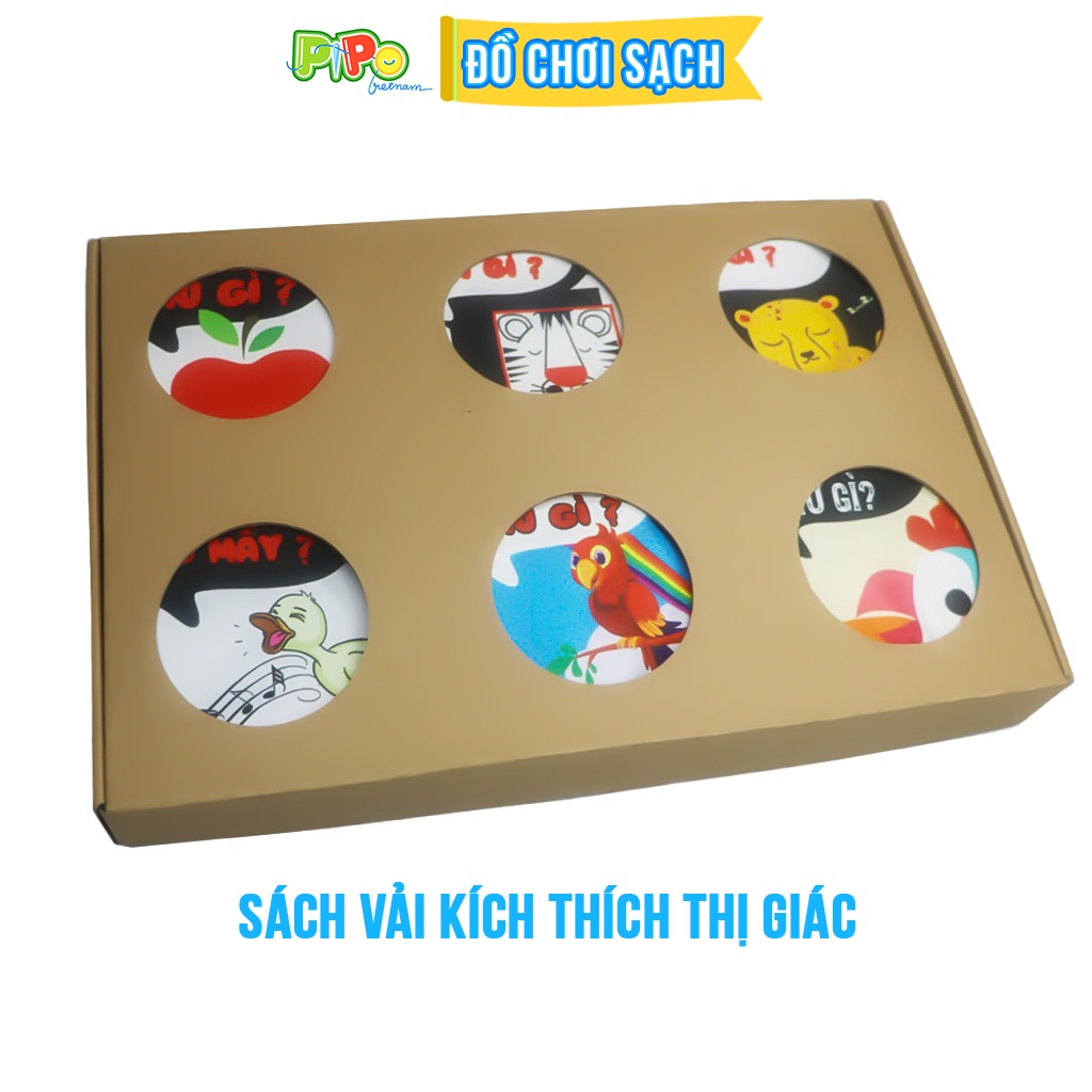 Bộ 6 sách vải song ngữ Pipovietnam - Hộp quà tặng