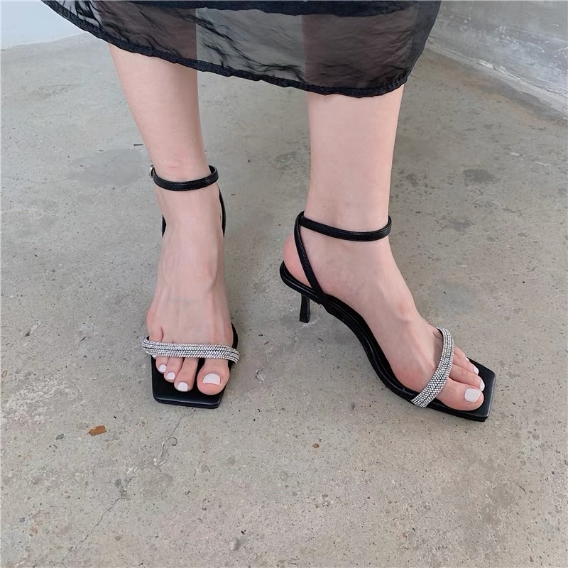Sandal cao gót quai đá nhỏ g143