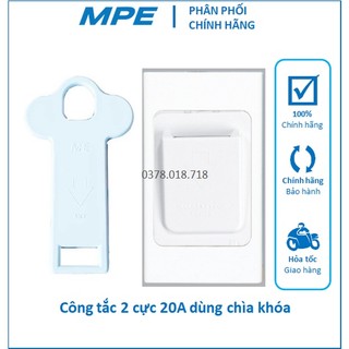 Công tắc 2 cực 20a chữ nhật dùng chìa khóa cho nhà nghỉ khách sạn a20ktn akt mpe - loli electric