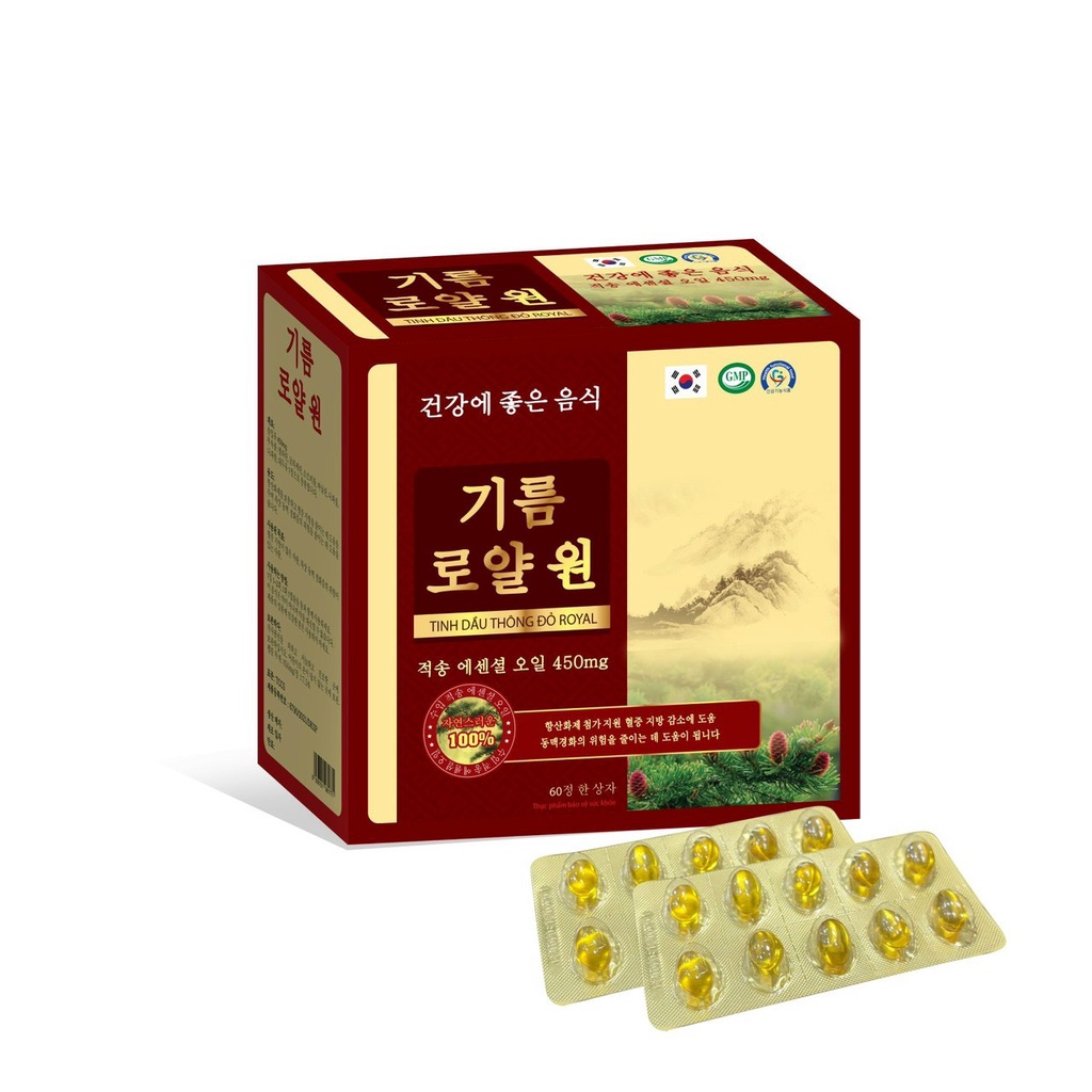 Tinh Dầu Thông Đỏ Hàn Quốc Royal, Hỗ Trợ Giảm Mỡ Máu, Ổn Định Huyết Áp