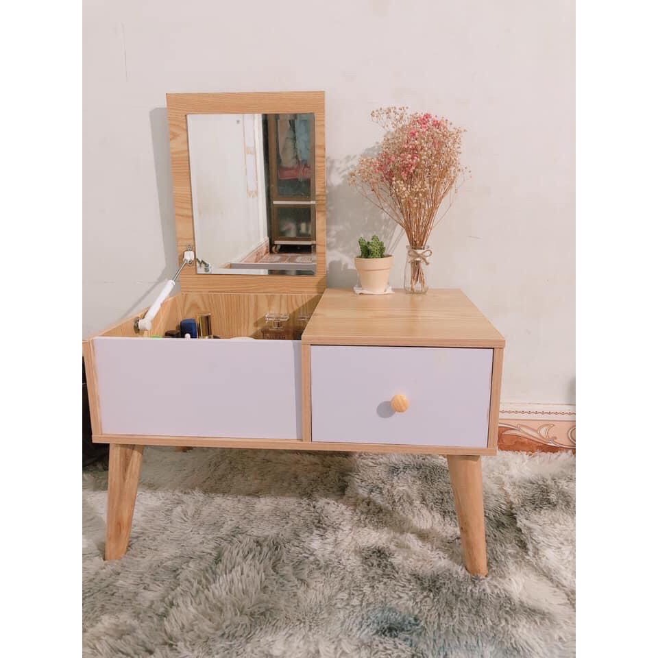 Bàn trang điểm thông minh, tiện dụng dễ dàng di chuyển, phù hợp cho các căn phòng nhỏ, kích thước 60x35x40cm