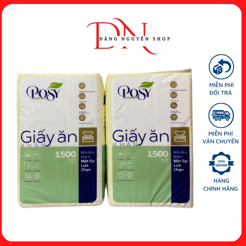 Khăn Giấy Ăn Cao Cấp Posy Rút 1500 Tờ ( Bịch 1kg)