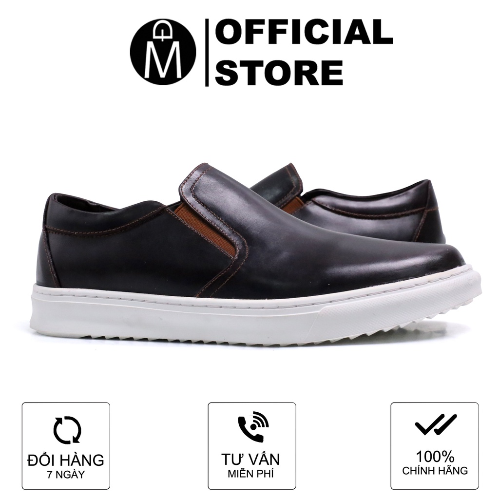 Giày lười da bò nam MĐ G1123 đế cao su