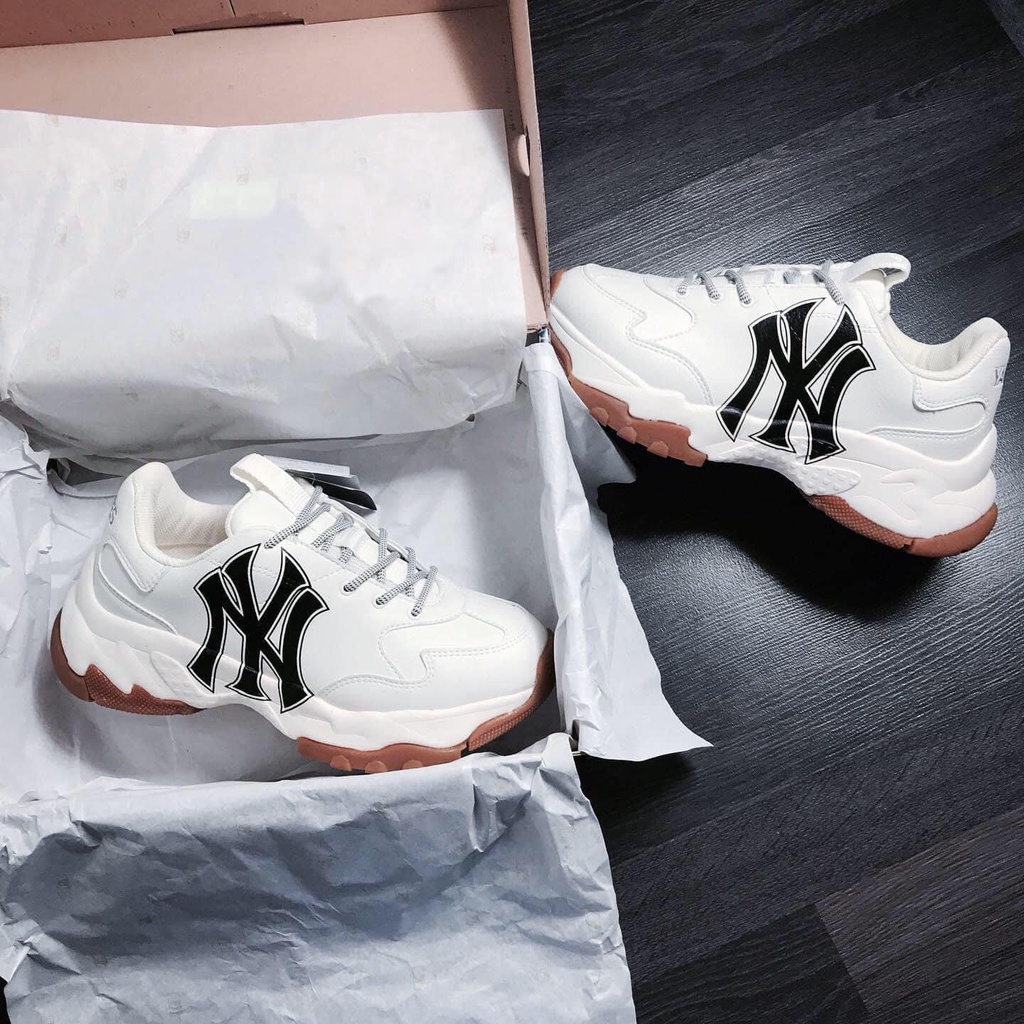 *CHÍNH HÃNG* Giày thể thao Sneaker MLB Chunky New York ĐẾ GUM EMBO - Code: 3ASHC201N