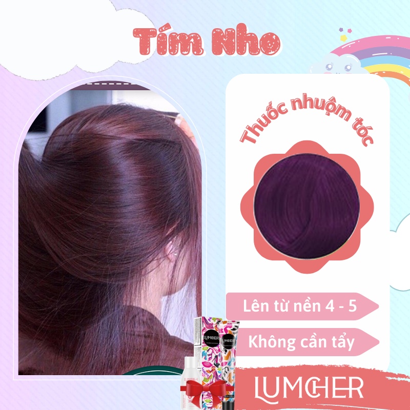 Thuốc nhuộm tóc màu Tím Nho tại nhà chính hãng Lumcher Mall LC27